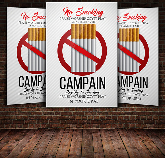No Smoking Awareness Flyers in Flyer Templates - product preview 1