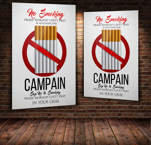 No Smoking Awareness Flyers in Flyer Templates - product preview 2