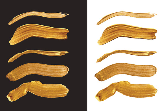 Gold Paint Brushes for Illustrator in Photoshop Brushes - product preview 2