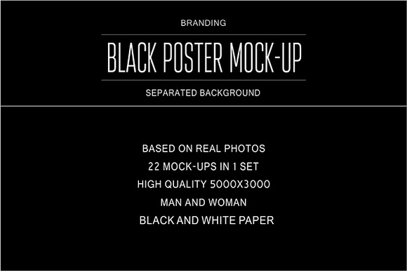 Black Poster Mock-Up in Product Mockups - product preview 1