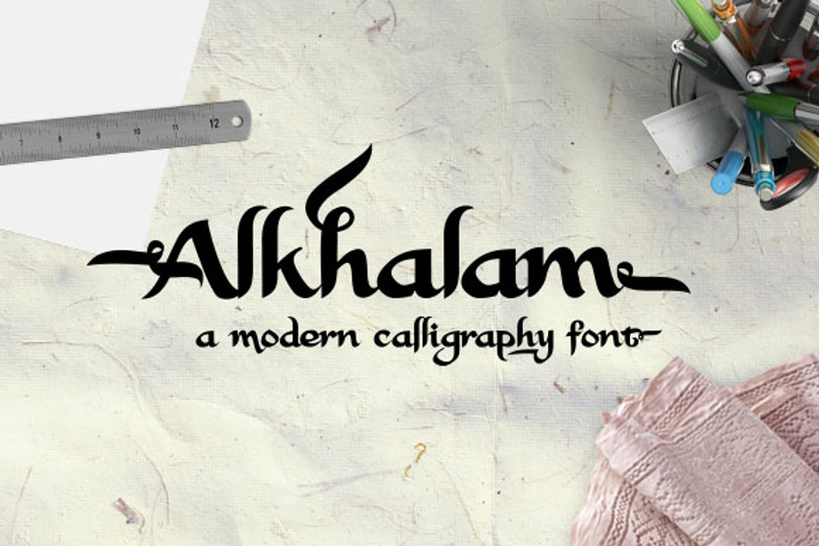 Alkhalam Font in Script Fonts - product preview 8
