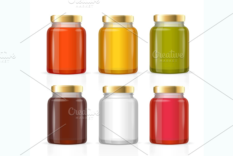 Glass Jars Bottles Empty in Objects - product preview 8