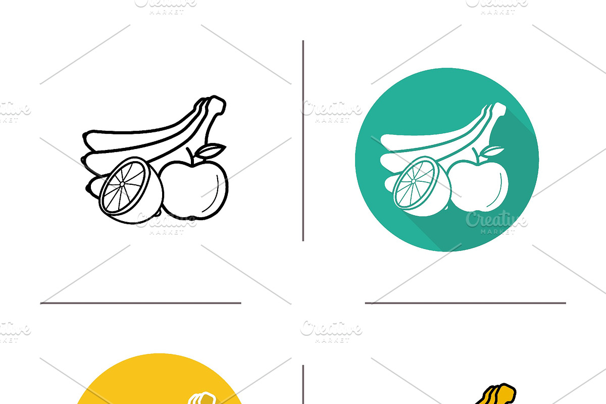 Fruit icons. Vector in Graphics - product preview 8