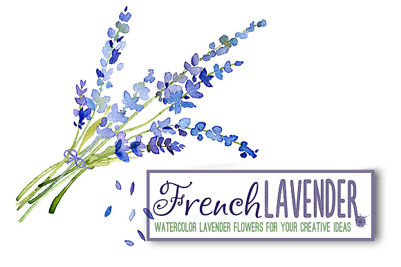 Watercolor Lavender Design Big Pack in Patterns - product preview 9