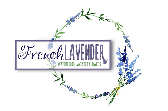 Watercolor Lavender Design Big Pack in Patterns - product preview 10