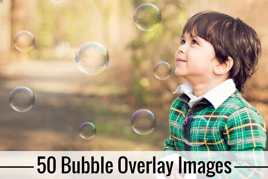 50 Bubble Overlay Photoshop Overlays