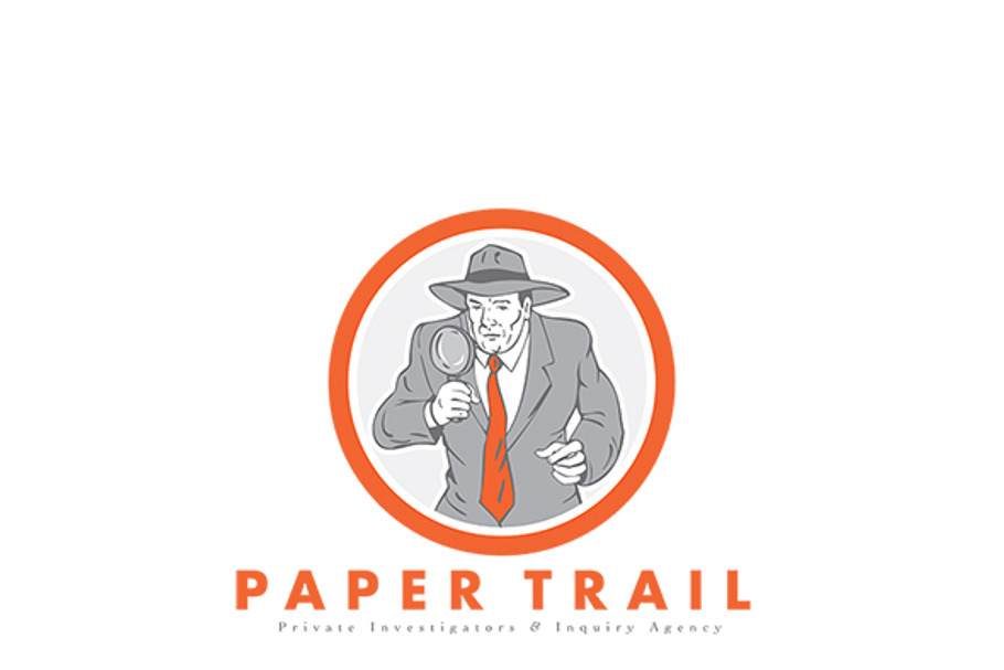 Paper Trail Private Investigators Lo in Logo Templates - product preview 8
