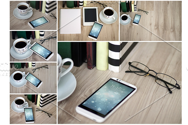 Android Smartphone,7 PSD Mock-Ups 