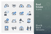 Real Estate Icons - Blue Series