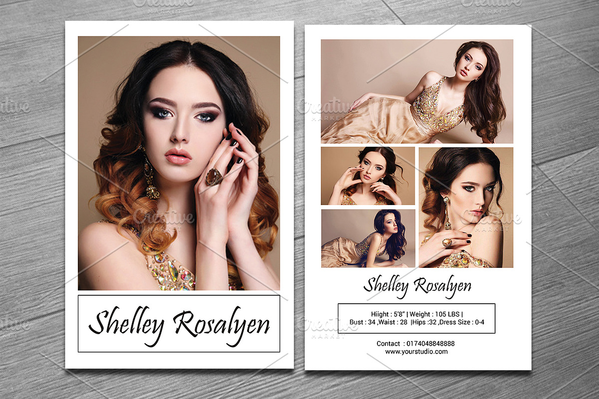 Modeling Comp Card Template-V281 in Flyer Templates - product preview 8