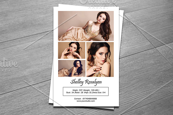 Modeling Comp Card Template-V281 in Flyer Templates - product preview 2