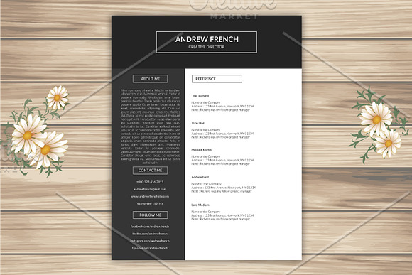 Resume Template | CV Template -V020 in Resume Templates - product preview 2