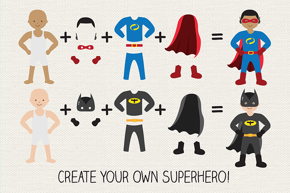 Superhero Creator Kit in Illustrations - product preview 1