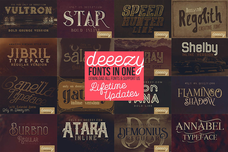 Deeezy ALL Fonts in ONE pack