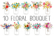 10 floral bouquets
