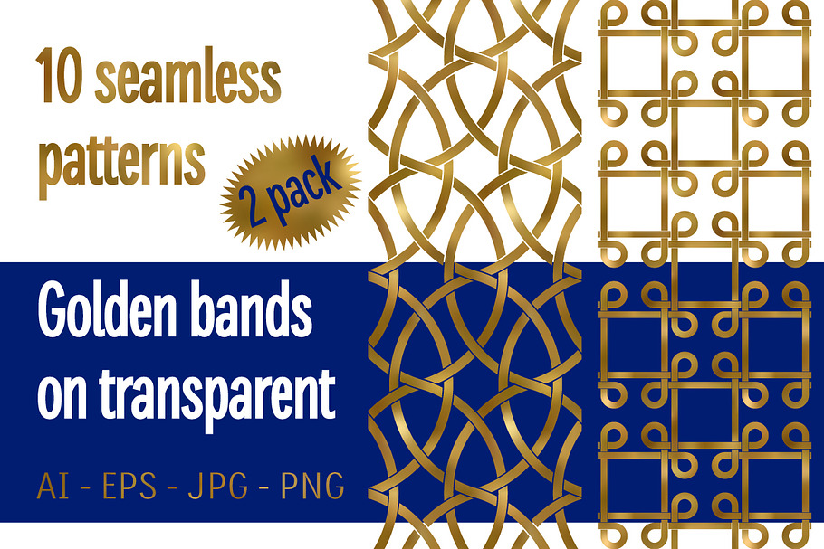 10 golden bands patterns Pack 2