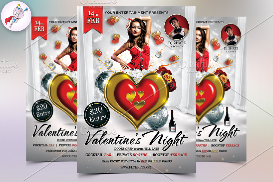 Valentines Night Flyer in Flyer Templates - product preview 8