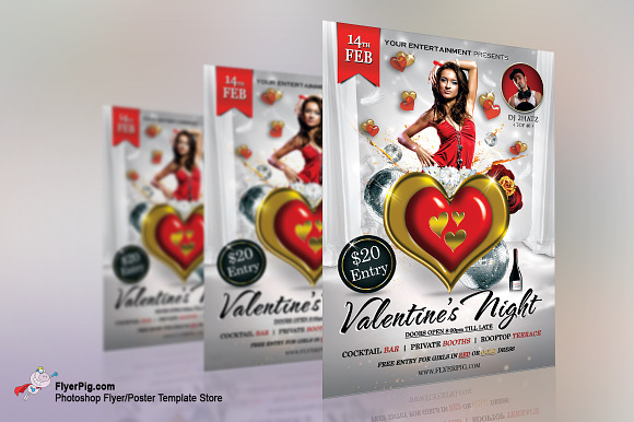Valentines Night Flyer in Flyer Templates - product preview 1