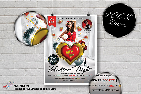 Valentines Night Flyer in Flyer Templates - product preview 2