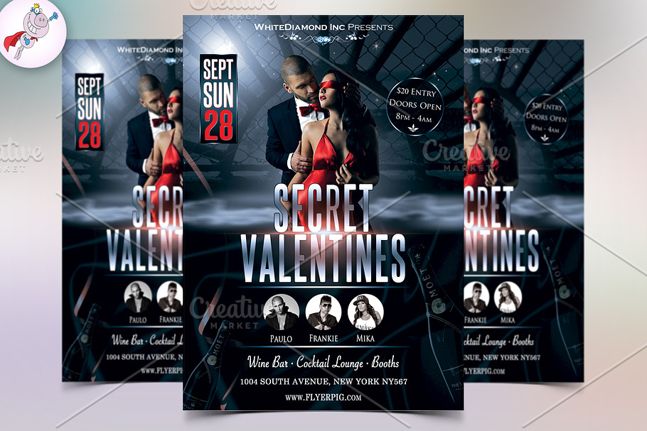 Valentine's Club Flyer in Flyer Templates - product preview 8