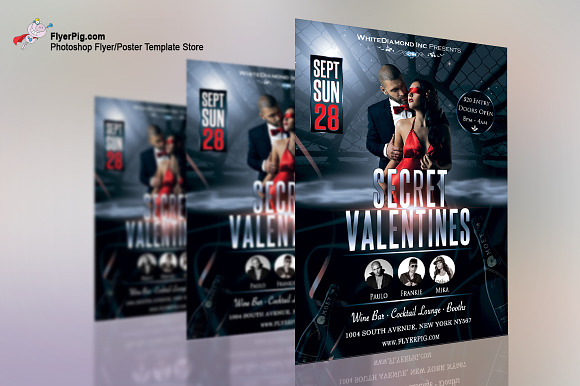Valentine's Club Flyer in Flyer Templates - product preview 1