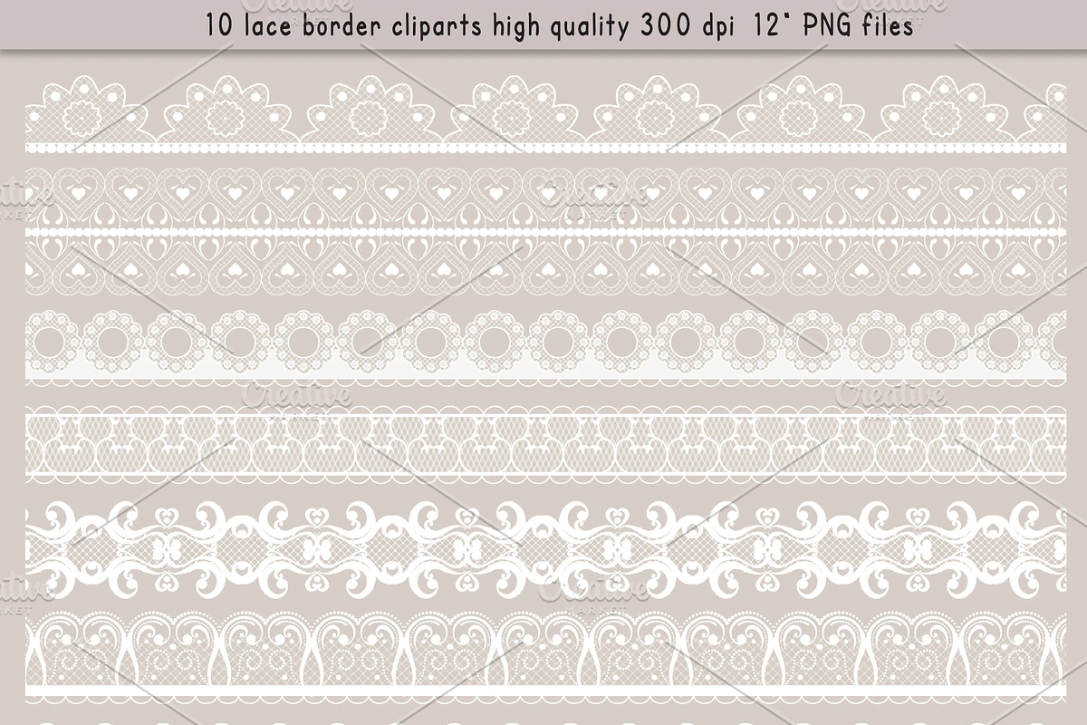 Lace border in Illustrations - product preview 8