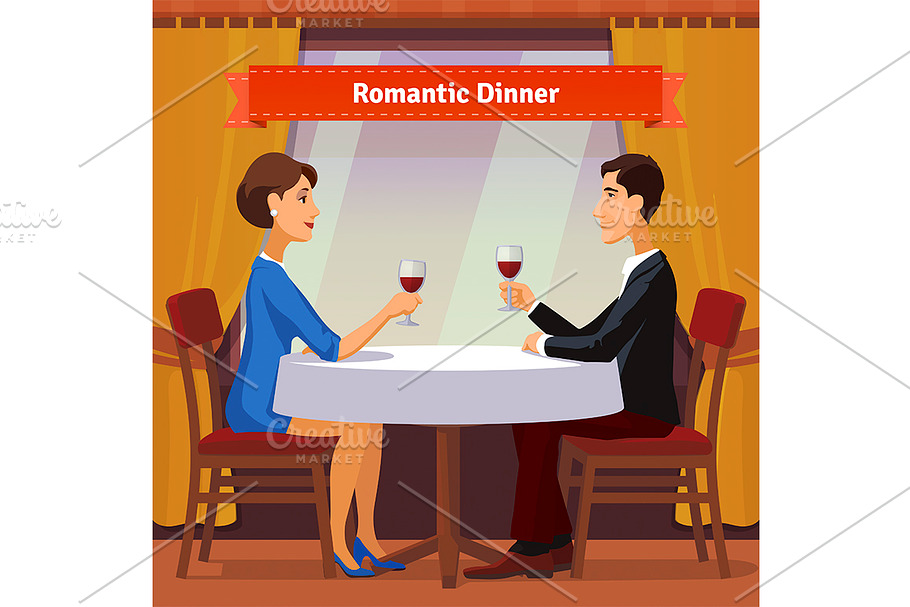 Romantic dinner for two.