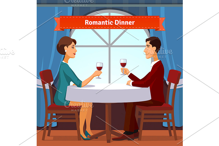 Romantic dinner for two.
