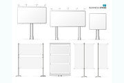 Blank Business Stand Set. Vector