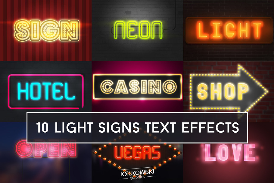 Light Signs Text Effect in Photoshop Layer Styles - product preview 8