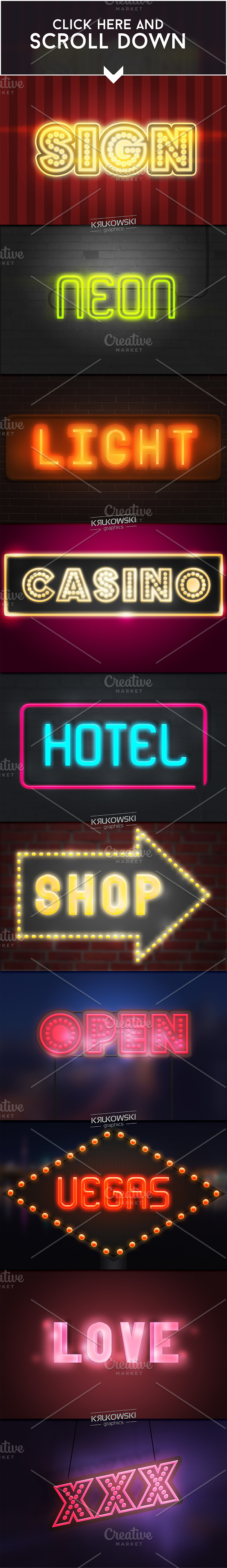 Light Signs Text Effect in Photoshop Layer Styles - product preview 1