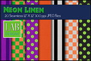 20 Neon Pattern Linen Textures
