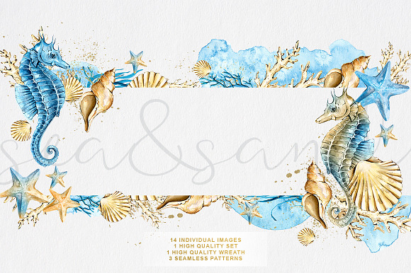 Sun and Sand - Watercolor Sea in Illustrations - product preview 3