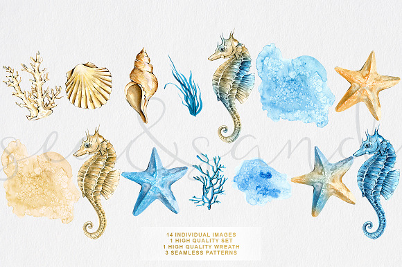 Sun and Sand - Watercolor Sea in Illustrations - product preview 4
