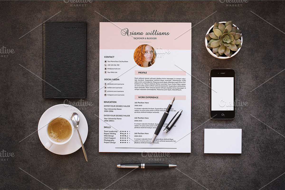 Professional Resume Template-V022 in Resume Templates - product preview 8