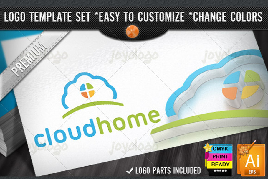 App Builder Home Cloud Logo Template in Logo Templates - product preview 8