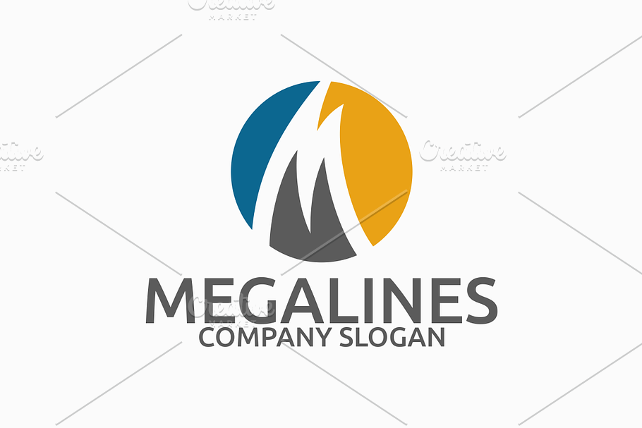 Mega Lines M Letter Logo in Logo Templates - product preview 8