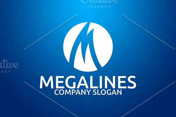 Mega Lines M Letter Logo in Logo Templates - product preview 1