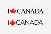 "I Love Canada" Vector Template