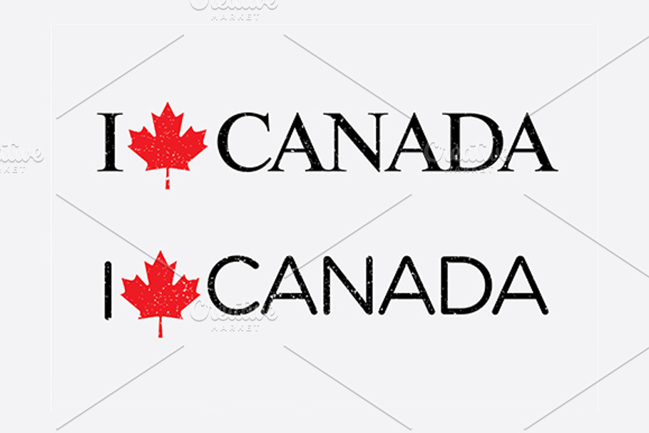 "I Love Canada" Vector Template in Card Templates - product preview 8