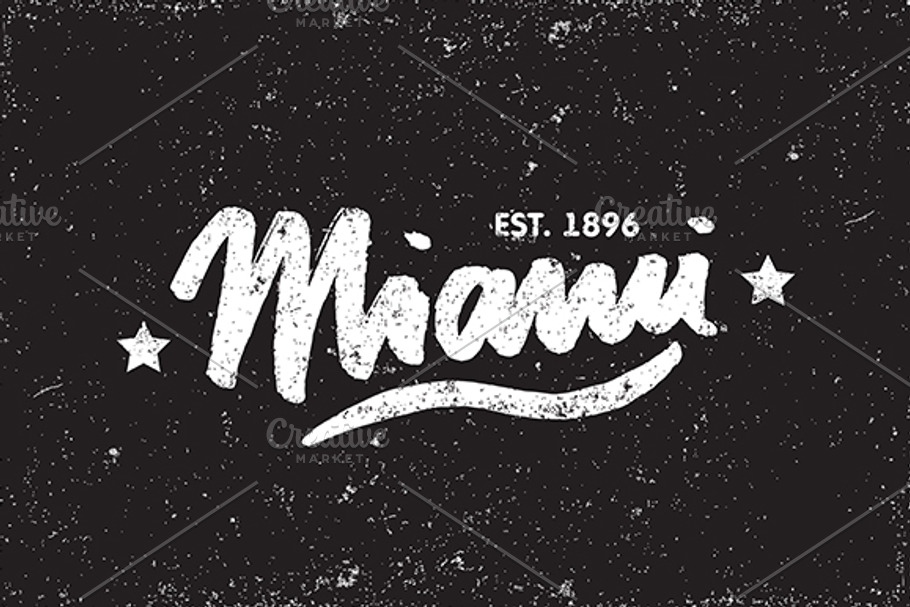 Miami Caligraphy Vector Template in Card Templates - product preview 8
