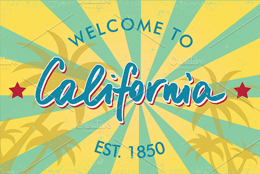 Welcome to California in Card Templates - product preview 8