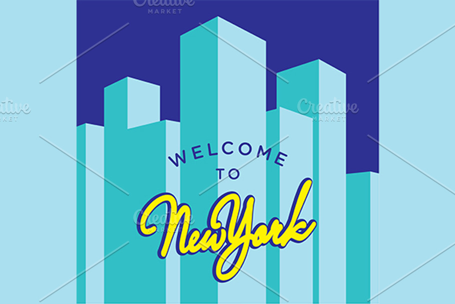 Welcome to New York in Postcard Templates - product preview 8