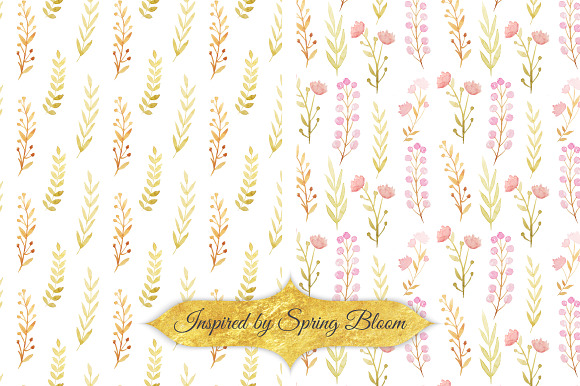 Watercolor Floral Patterns Vol.1 in Patterns - product preview 3
