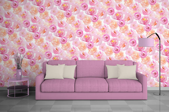Watercolor Floral Patterns Vol.1 in Patterns - product preview 6