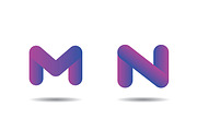 Letter N & M vector logos