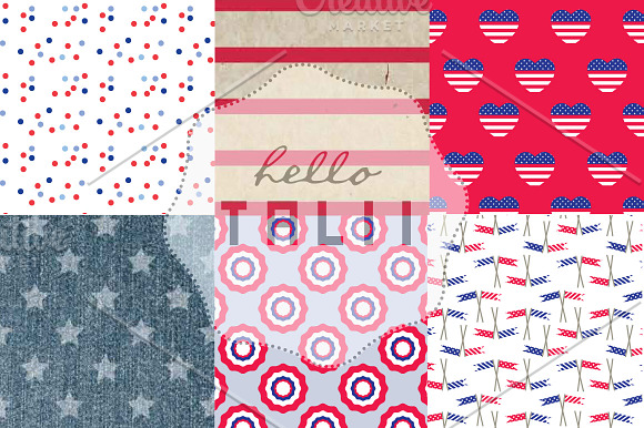 Happy Independence Day Digital Paper in Patterns - product preview 1