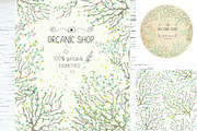 Organic eco shop design set