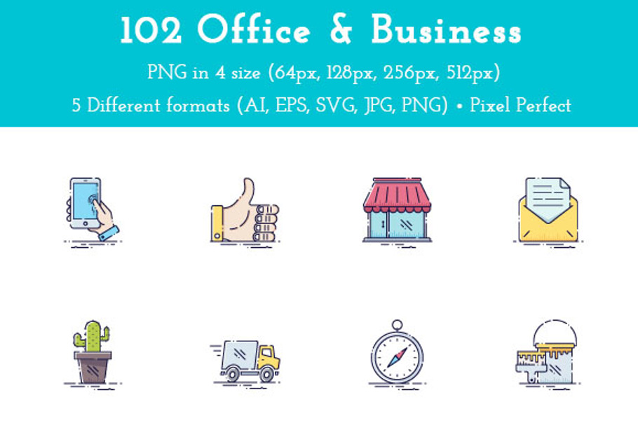 102 Office & Business Colorful Icons