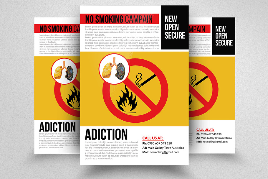 Say No to Smoking Flyer Template Ad